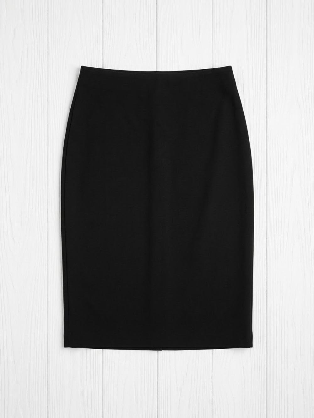 NWT Catherine Malandrino Black Stretch Pencil Skirt Exposed Gold Zipper Sz 4
